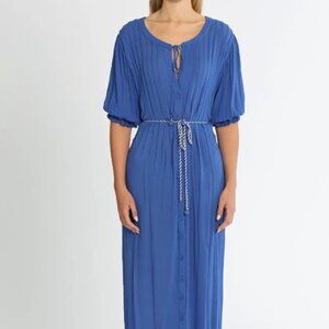 The Clothing Company Blue Flutter Sleeve Maxi Dress – Women’s Size L